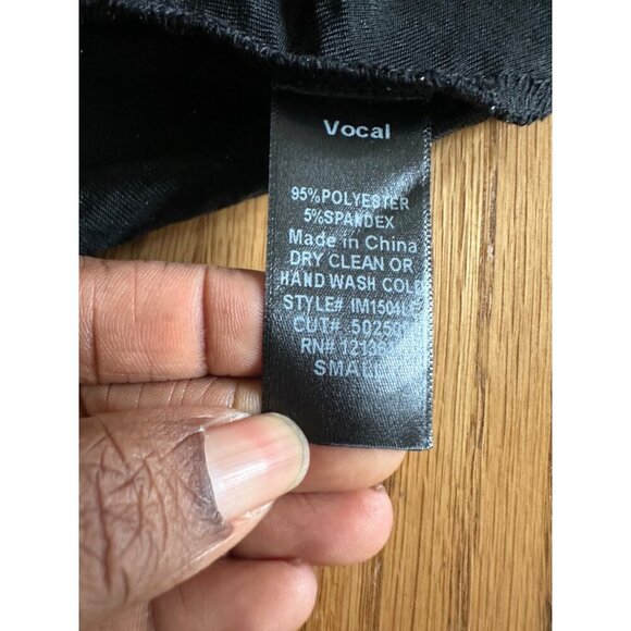 Vocal Black & Silver Sequin Long Sleeve Sparkling Open Front Cardigan Small - Picture 5 of 8